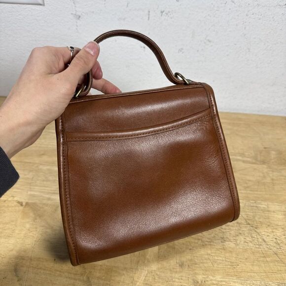 Vintage Coach 9983 Regina Leather Satchel Bag Purse Crossbody Brown W/ Strap - Picture 6 of 16